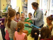 Volunteer helping with Youth Education Program