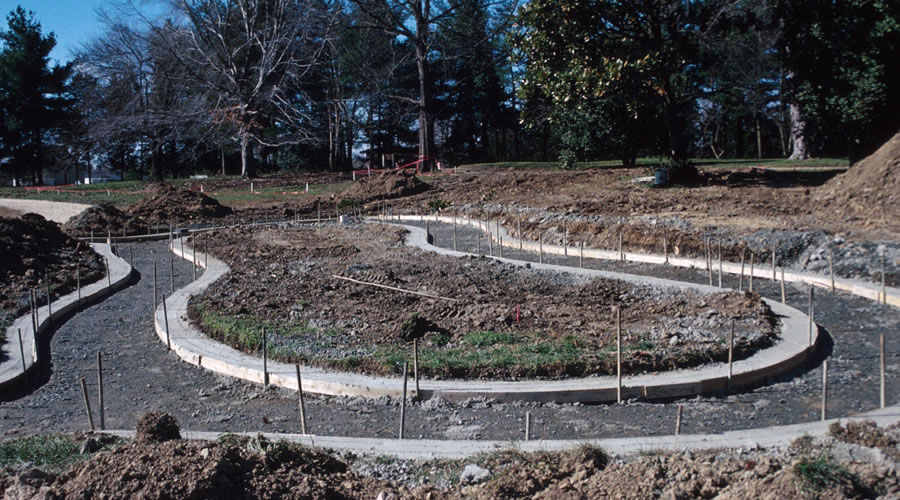 Rose Garden under construction.